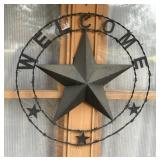 "WELCOME" SIGN-METAL/APPROX. 24" DIAMETER