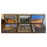 (6)FRAMED PICTURES-ASSORTED/APPROX. 10"x12" EACH