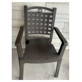 PLASTIC PATIO CHAIR-LATTICE BACK