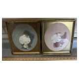 FRAMED ARTWORK-OCEANONIC DESIGN-APPROX. 9"x11"