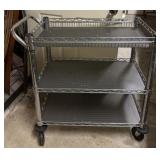 METAL CART W/CASTERS-APPROX. 30"x18"