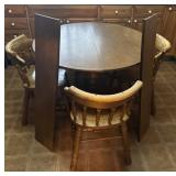TABLE W/(4)CHAIRS & (2)9" LEAVES-CHECK OUT THE