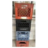 (4)STORAGE CRATES-ASSORTED