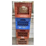(4)STORAGE CRATES-ASSORTED