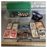 OITEMS FROM THE HOME W/PLASTIC STORAGE TOTE W/LID-