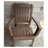 PLASTIC PATIO CHAIR-SLAT BACK