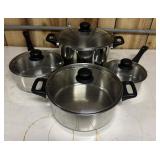 POTS & PANS SET W/GLASS LIDS