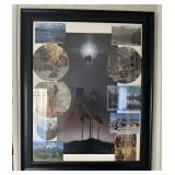 FRAMED WALL DECOR-APPROX. 26"x32"