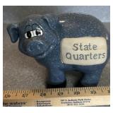 COIN BANK-PIG DESIGN/STATE QUARTERS