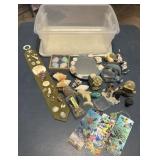 COLLECTIBLES FROM THE HOME W/PLASTIC TOTE W/LID