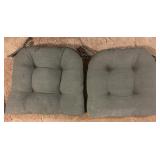 (2)TIE-ON CHAIR CUSHIONS