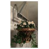 PERMANENT FLORAL ARRANGEMENT W/ HANGING BASKET