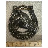 CAST ALUMINUM DECOR-"GOOD LUCK"