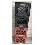 (4)STORAGE CRATES-ASSORTED