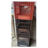 (4)STORAGE CRATES-ASSORTED