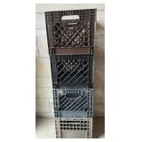 (4)STORAGE CRATES-ASSORTED