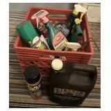 GARDENING CHEMICALS & MORE FROM THE GARAGE W/CRATE
