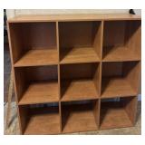 CUBBY SHELF W/(3)CANVAS BASKETS-APPROX. 36"x36"