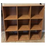 CUBBY SHELF W/(3)CANVAS BASKETS-APPROX. 36"x36"