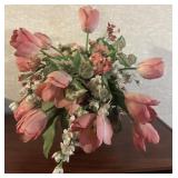 PERMANENT FLORAL ARRANGEMENT W/GLASS VASE