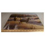 GLASS CUTTING BOARD-DEER SCENE/APPROX.15"x11"