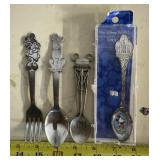 "DISNEY" COLLECTIBLE SPOONS & FORK-CHECK OUT THE