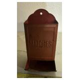 VINTAGE TIN MATCH HOLDER