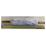 MARBLE ROLLING PIN W/WOODEN HANDLES