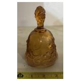"FENTON" GLASS BELL-"OPALESCENT/AMBER"