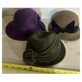(4)VINTAGE LADIES HATS-ASSORTED