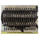 "STATE SPOON COLLECTION W/WOODEN BOARD"-CHECK OUT