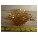 "OPEN LACE" DESIGN CARNIVAL GLSS DISH-APPROX. 7"