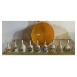 COLLECTIBLE SOUVENIOR BELLS W/ORANGE BOWL-ASSORTED