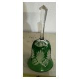 COLLECTIBLE GLASS BELL-"HUNGARY"/24% LEAD CRYSTAL/