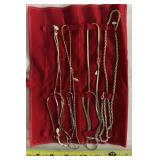 LADIES JEWELRY RELATED CHAINS W/HOLDER-RED