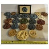 PLASTER DECOR ITEMS-"MADE FROM VINTAGE BUTTER