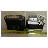 VINTAGE ELECTRIC RAZOR W/CASE-"MULLINS DRUG STORE"