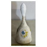COLLECTIBLE GLASS BELL-"FENTON"???/SIGNED/FLORAL