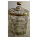 VINTAGE GLASS COOKIE JAR