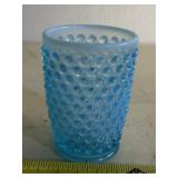 HOBNAIL GLASS-"BLUE OPALSECENT"
