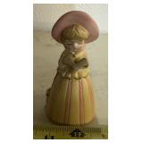 COLLECTIBLE BELL-"LADY IN GREEN/TAN DRESS"