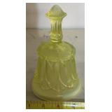 VINTAGE GLASS BELL-"OPALESCENT/YELLOW"