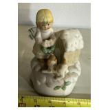 "MUSICAL" SHELF SETTER-"GIRL W/DOGS/WORKS