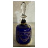 COLLECTIBLE GLASS BELL-"BOHEMIA CRYSTAL"/BLUE &
