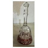 COLLECTIBLE GLASS BELL-RED/CLEAR