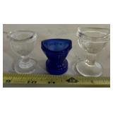 (3)VINTAGE EYEWASH CUPS-ASSORTED/CHECK OUT THE