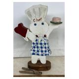 PILLSBURY DOUGHBOY COLLECTIBLE-RECIPE HOLDER/WOOD/