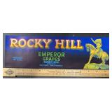(25 COUNT) VINTAGE CRATE LABEL-ROCKY HILL/GRAPES