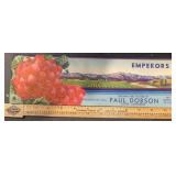(22 COUNT) VINTAGE CRATE LABEL-PAUL DOBSON/GRAPES