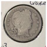 1893 BARBER QUARTER (90% SILVER) ***2nd YEAR***